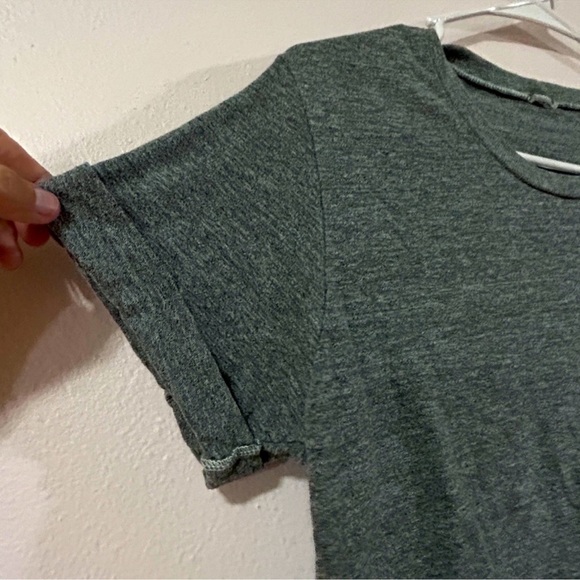 Monrow Crop Tee in Green Sz M - Picture 2 of 6